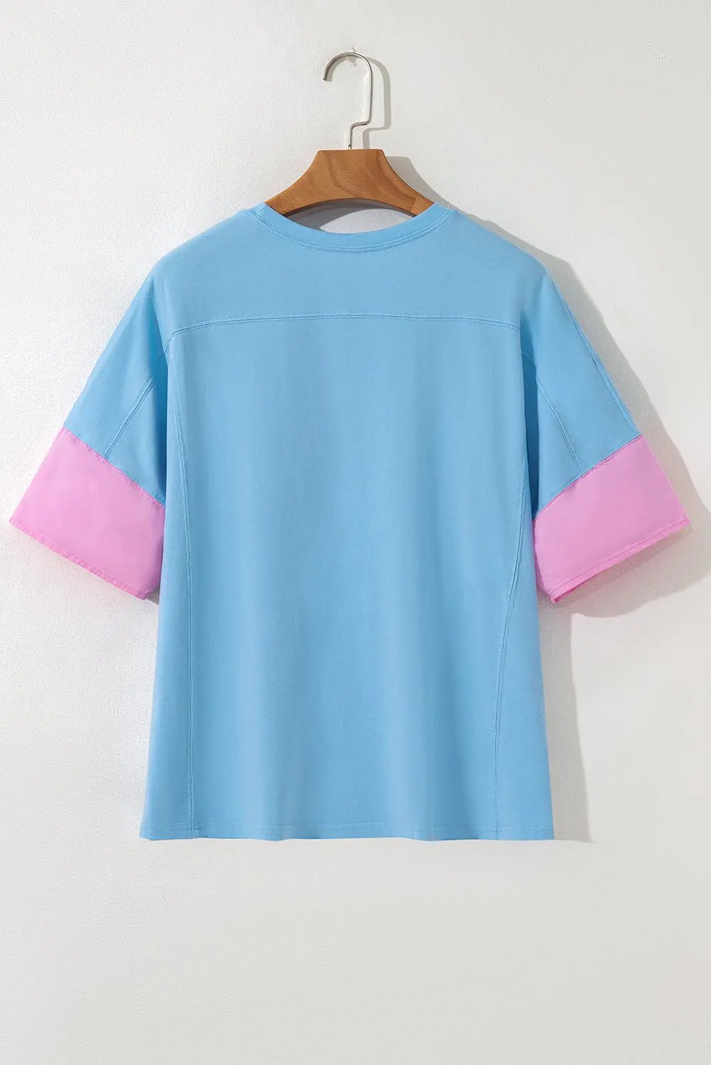 Myosotis Frayed Denim Star Patched Oversize T Shirt Love Salve